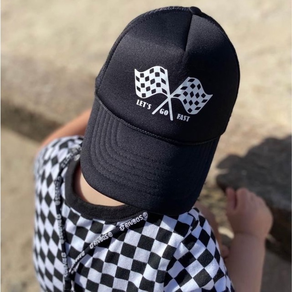 DIRTY REBEL BABY TODDLER “LETS GO FAST TRUCKER HAT” 2nd Birthday Party